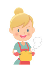 主婦　鍋料理が出来た