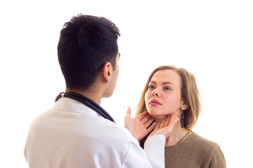 Doctor examing his patient