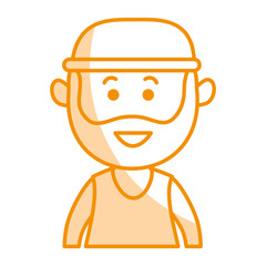 cute grandfather avatar character vector illustration design