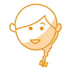 cute little girl character vector illustration design