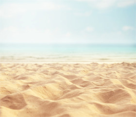 Fototapeta na wymiar summer sand beach and sea background