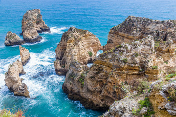 Ponta da Piedade cliffs near Lagos, Algarve, Portugal