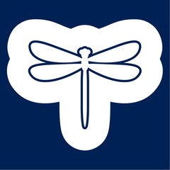 Dragonfly insect vector icon illustration