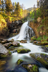 Fototapeta na wymiar Beautiful Golling waterfall at spring, Austria