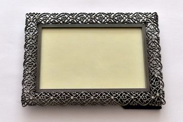 Vintage photo frame on a white background, life style