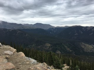 Fototapeta na wymiar Rocky Mountain Cloudy Sky