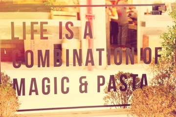 Inspirational quote in vintage filter 