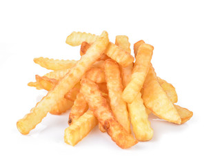 French fries isolated on white