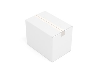 White cardboard box Mockup, 3d rendering