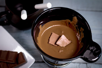 Fresh Strawberry with chocolate fondue