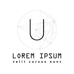 Letter M Logo . Alphabet design