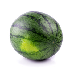 Ripe watermelon on a white background