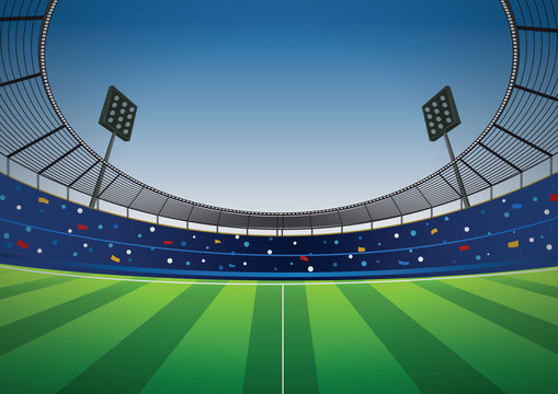 Soccer football stadium vector background