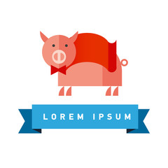 Butchery logo. Vector flat illustration