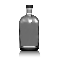 Realistic vector glass bottle