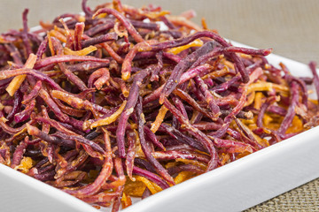 Suger-coat crispy fried Purple Sweet Potato Stick