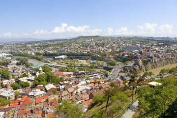 Fototapeta na wymiar Панорама Тбилиси с высоты. Грузия