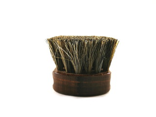 Brown horsehair brush for cleaning