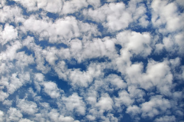 blue sky with clouds in the summer day