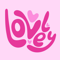 Lovely word lettering design