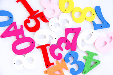 number colorful on white background