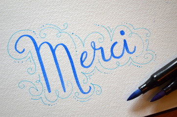 Carte "MERCI" © HowLettery Studio