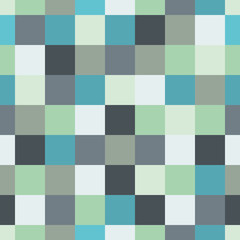 Seamless pattern with colorful cells. Bright geometric repeating background for printing on fabric, textiles. Surface designsquares in the style of patchwork. Vector illustration.