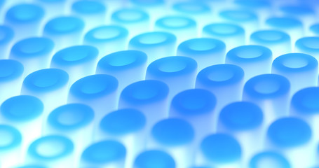 Blue backlight nanotubes waving macro shot