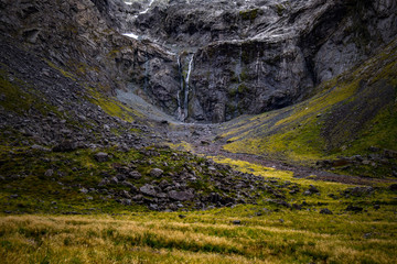 Landscape along Milford Sound highway, Fiordland National Park, New Zealand
