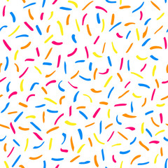 Multicolored confetti background. Seamless vector pattern
