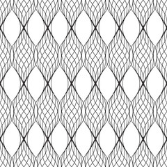 Delicate interlacing linear background. Seamless vector pattern