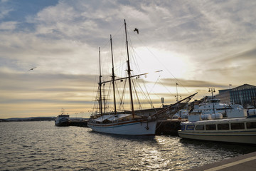 Obraz premium Oslo at sunset March 2017