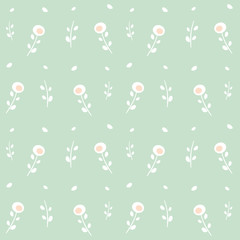 cute abstract flowers seamless vector pattern background illustration

