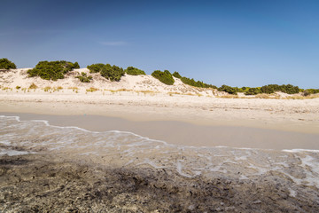 Transparent sea and crystal clear water of Sardinia.