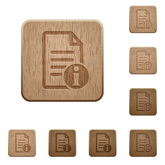 Document info wooden buttons