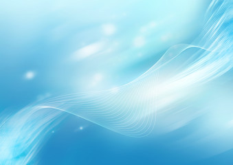 Abstract blue background with mesh and glowing shining bokeh
