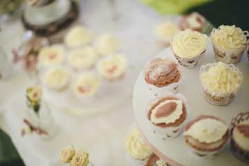 Cupcake table decoration