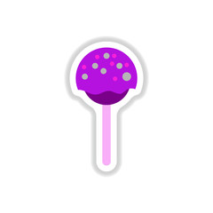 Label icon on design sticker collection bonbon candy
