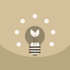 light save planet on ecology style lamp with leaf inside