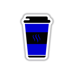 Label Frames and badges vector icon design collection coffee emblem coffee to go
