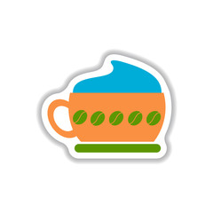 Label Frames and badges vector icon design collection coffee emblem cappuccino coffee