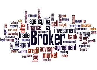 Broker, word cloud concept 2