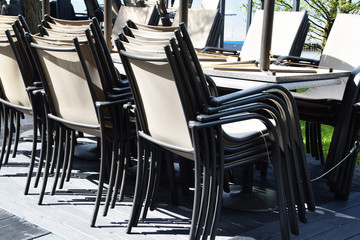 Chairs prepared for the season