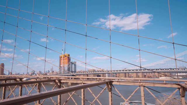 Impressive Brooklyn Bridge New York - amazing wide angle shot