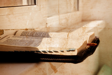 Open Bible on window