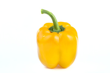 a yellow pepper on the white background