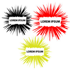 Color label isolated on white background.