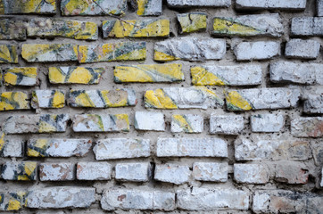 White old brick wall for background