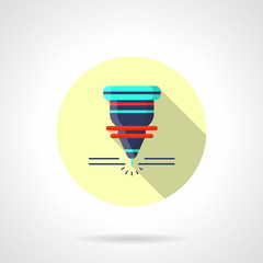 Laser cutting element flat round vector icon