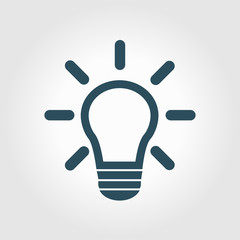 Fototapeta premium Light lamp sign icon. Idea symbol.Creative thinking and business idea.